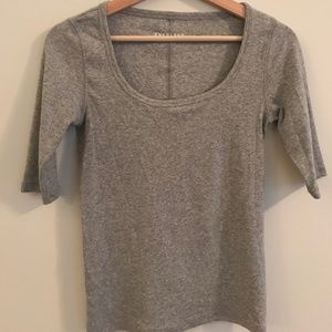 Everlane Pima Micro Rib Scoop Neck Tee